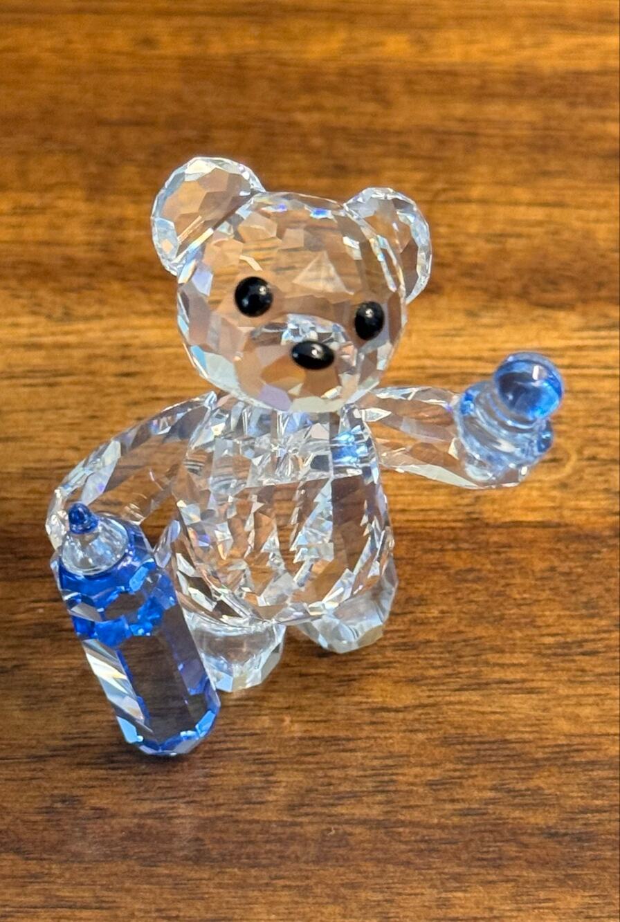 Swarovski Kris Bear It’s a Boy 905790 Retired Crystal Figurine